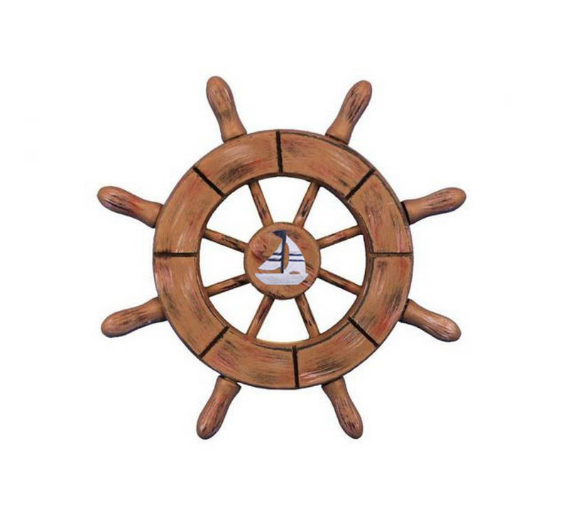 Coastal Transportation Wall Decor on Metal, Rustic Wood