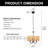 Calaya 5 - Light Dimmable Drum Chandelier