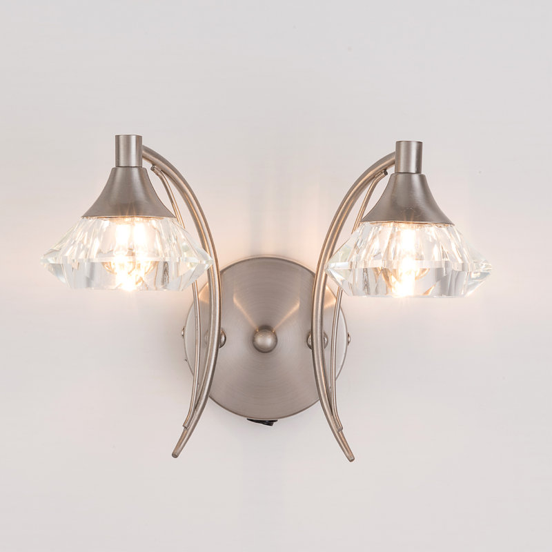 Rivale Armed Sconce, Satin Nickel