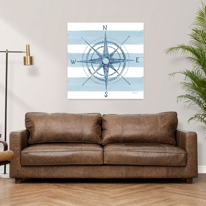 Boussole nautique, art côtier rose, H 36 po x l 36 po