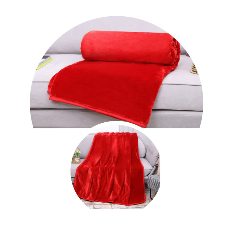 Tascherau Throw, W150 x L200cm, Red