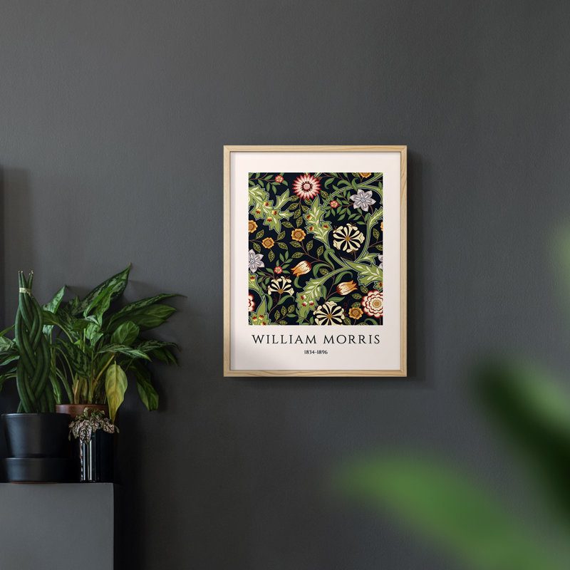 William Morris, reproduction encadrée XXIX, H 14 po x l 11 po, Naturel