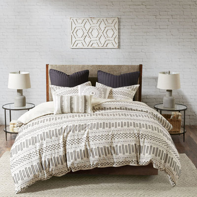 Material Cotton - King/ King With Charcoal Detail Eye-Appealing Mini