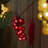 5-Count Red and Green Grape Cluster String Light Set 8ft Brown Wire
