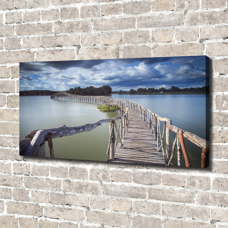 Wooden Bridge - Wrapped Canvas Print