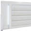 Lit plateforme blanc glamour avec pied de lit de rangement, éclairage DEL, tête de lit rembourrée, hauteur réglable, mobilier de chambre 1 pièce-2094098138
