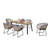 7-Piece Outdoor Wicker Dining Set with Wood-Plastic Composite  board Table