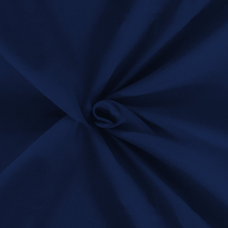 40 cm Soft Brushed Microfiber Extra Deep Fitted Sheet, Double (4'6), Navy