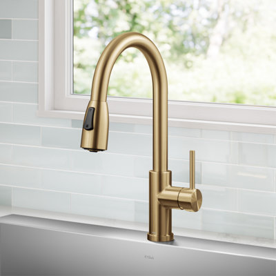 KRAUS Coda 2-Function Single Handle Pull Down Kitchen Faucet In Spot-Free