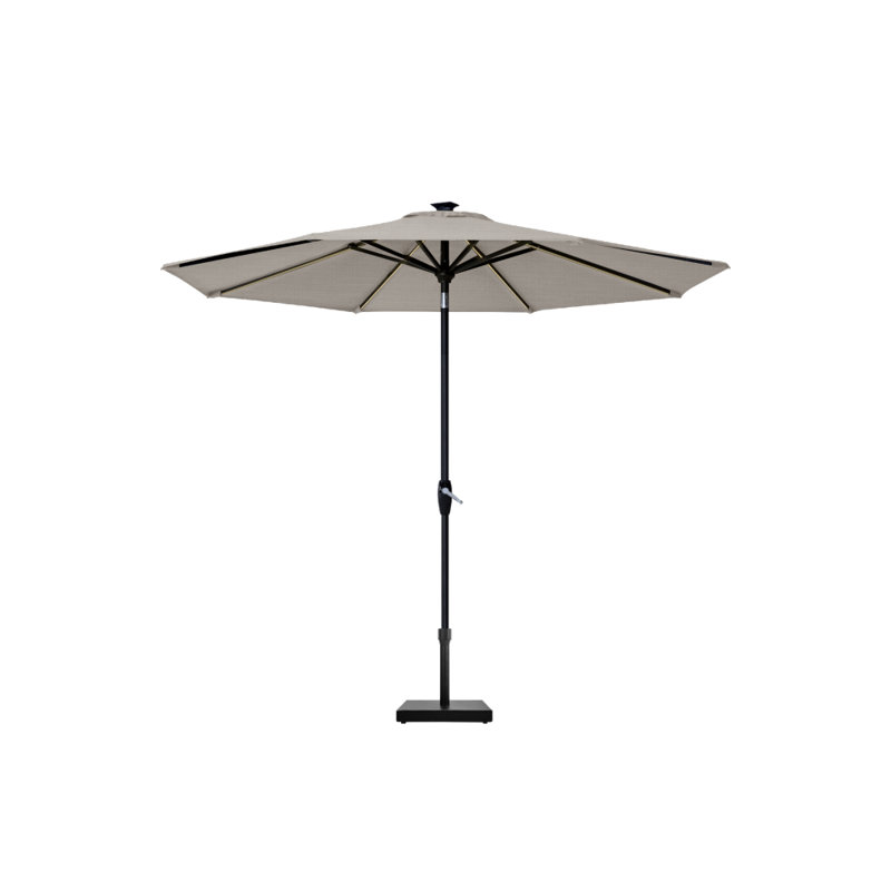 Parasol de marché 9 pi, Noir, Acrylique beige