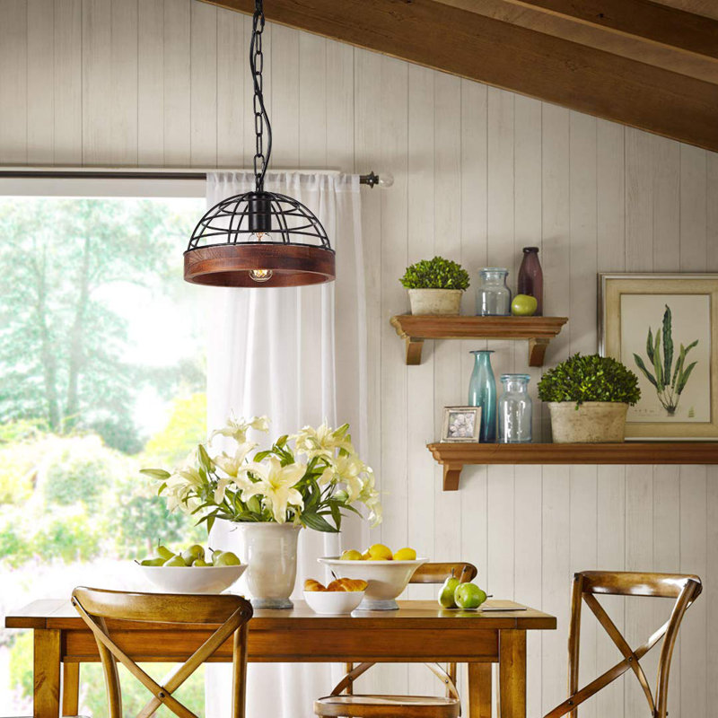 1 - Light Matte Black Lantern Pendant