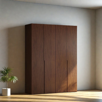 Armoire simple en noyer moderne