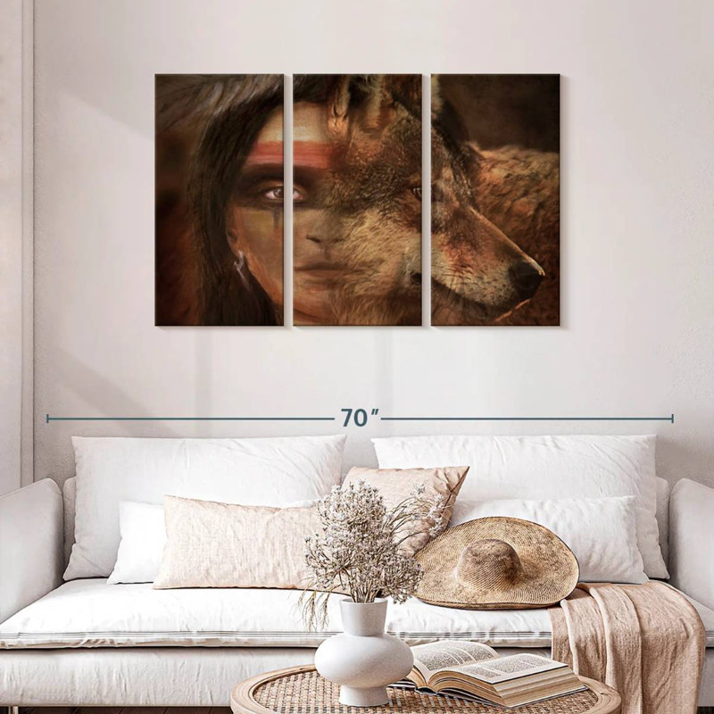 Leisha Wolf Brother, 42" H x 65" W
