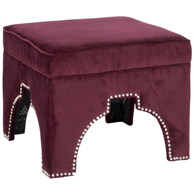 Campbell 54.1cm Wide Square Plaid Standard Ottoman