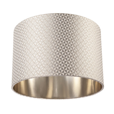 20cm H Cotton Drum Lamp Shade ( No Direct Attachment Method ) in Beige