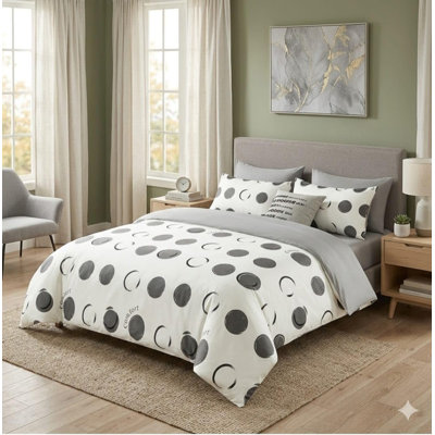 Lia Design 4-Piece Duvet Cover Set, Moon, Luxury Design
