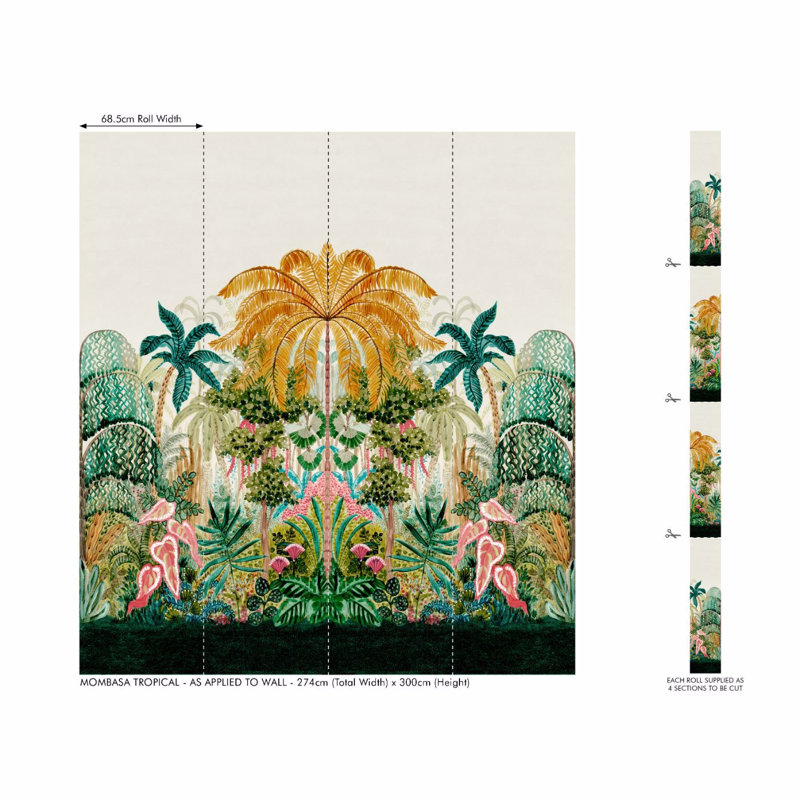 Tropical Banner 3m x 68.5cm Matte Wallpaper Mural