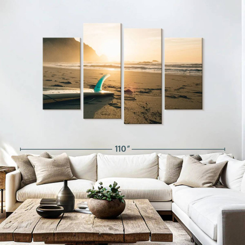 Gillard Surfboard Beach Sunrise, H 54 po x l 84 po