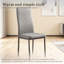 Ensemble de chaises rembourrées en cuir d'unité centrale Modern (ensemble de 4) gris