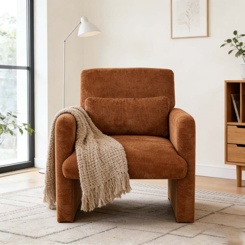 Chaise d'appoint moderne, Orange