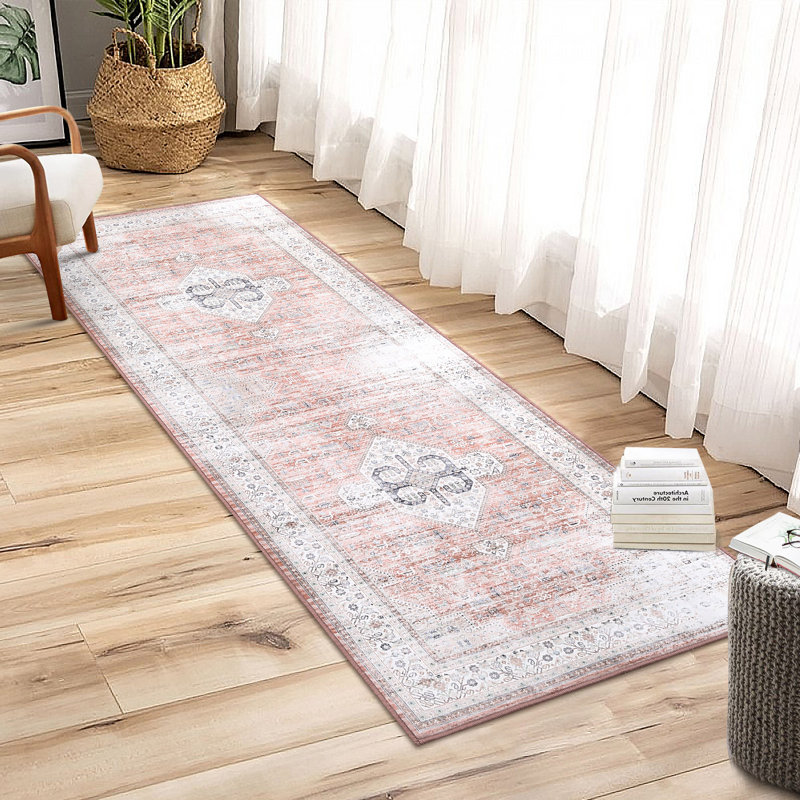 Tapis Tusha avec envers antidérapant, Tapis de couloir 2 pi x 6 pi