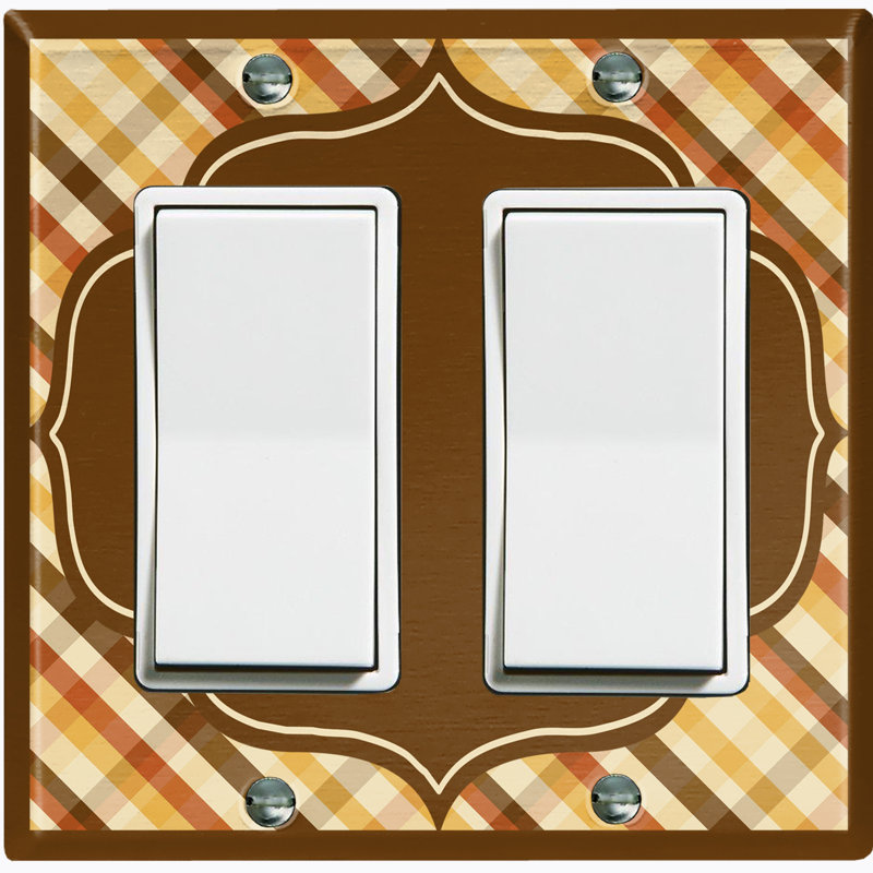 Patterned 2 - Gang Toggle Light Switch Standard Wall Plate