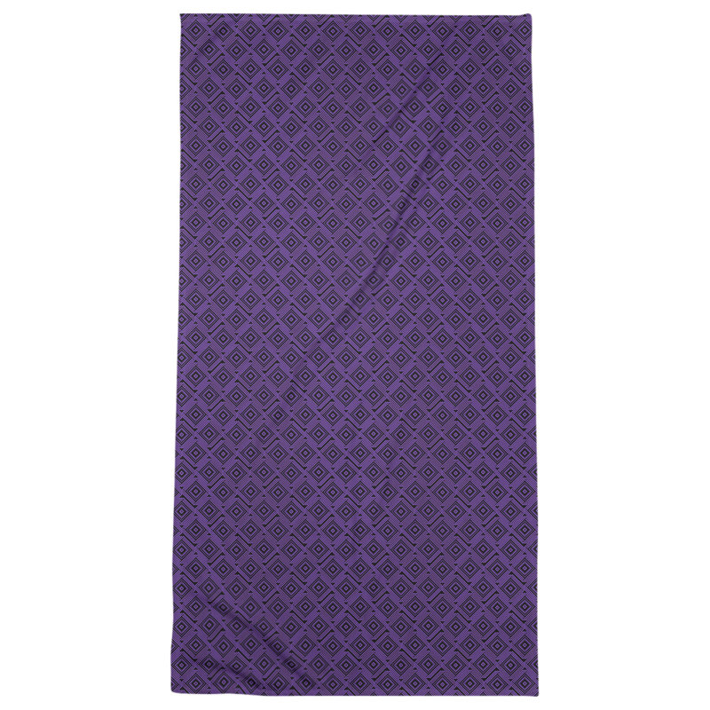 Katelyn Elizabeth Bath Towel, Black/Purple
