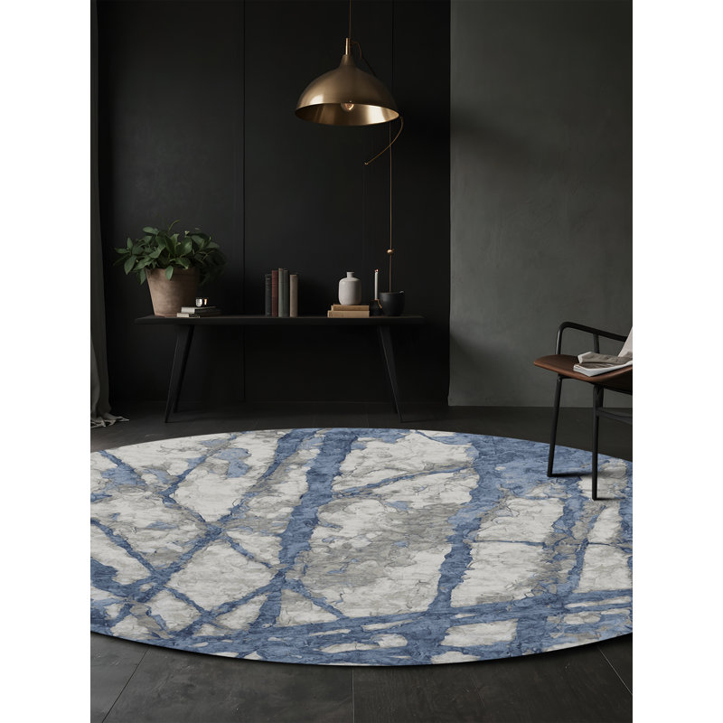 Tapis gris lavable à la machine, Rectangulaire 3 pi x 5 pi