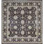 Wool Oriental Area Rug in Cream/Dark Gray