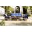4 Pieces Blue Patio Furniture , Featuring Sofas, 2 Swivel Rocking Chairs And Wood Table, High - Quality Cushions 5 Person With , 3 Seater , Coffee Easy To Install Clean