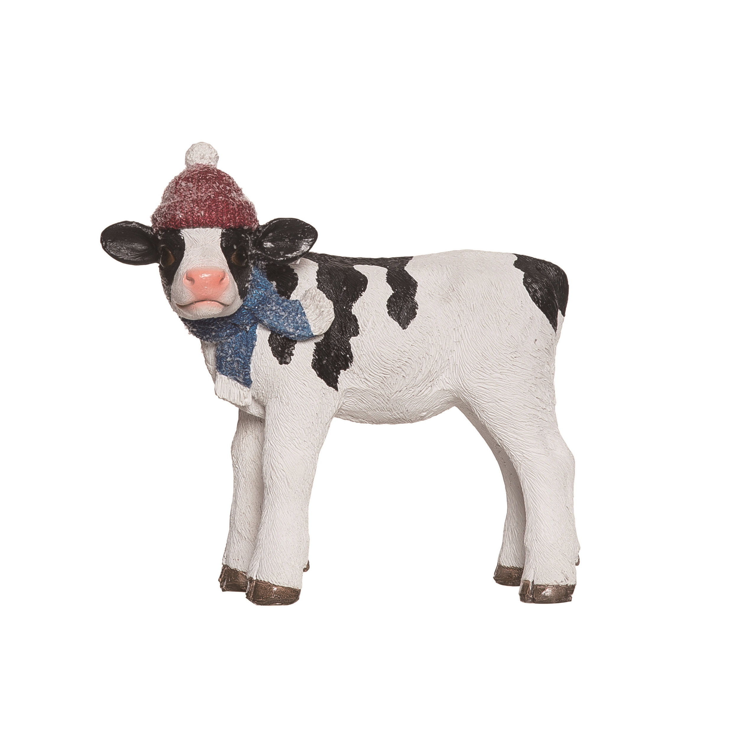 The Holiday Aisle® Resin 8.2 in. White Christmas Farm Animals with Hats