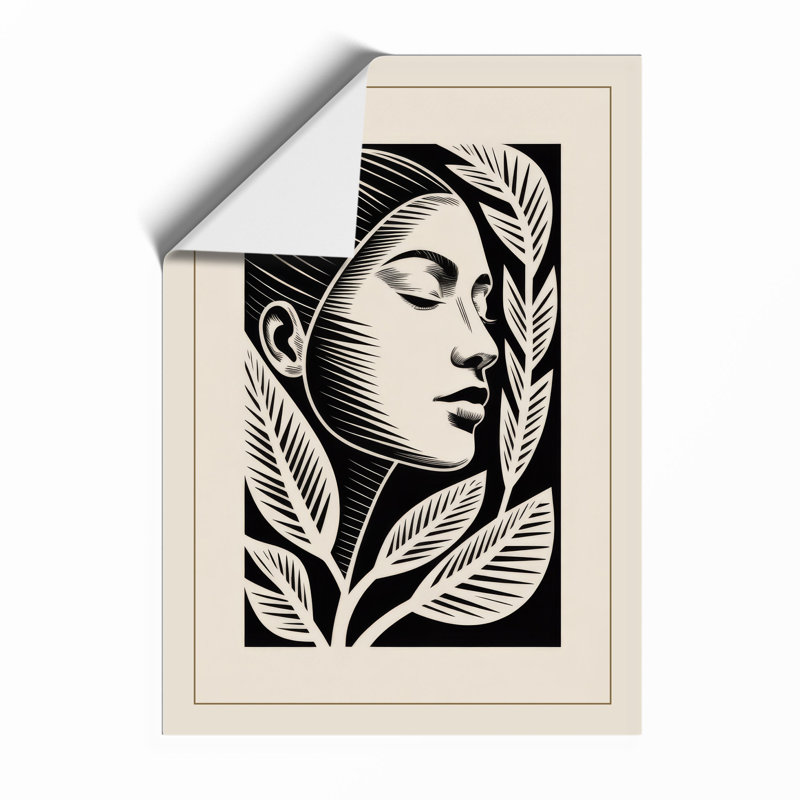 Woman In Botanica Art Deco - Print, Unframed, A3 - 42.0 x 29.7 cm