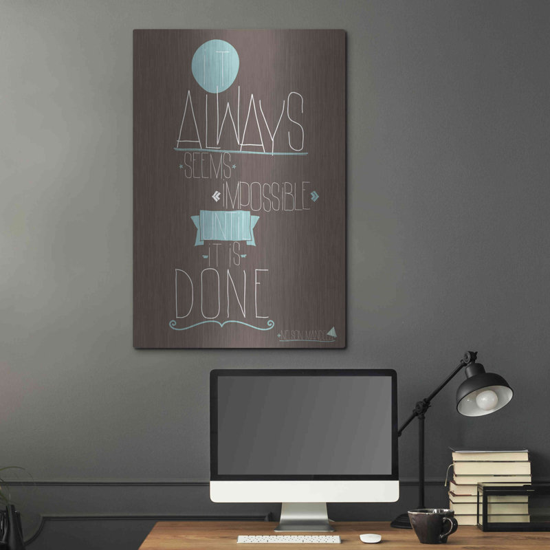 «It Always Seems» par GraphINC, art mural en métal, H 36 po x l 24 po