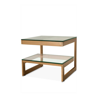 Gamma Glass Top End Table
