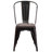 Ketchum Clear Coated Metal Stackable Chair with Wood Seat-1835193503