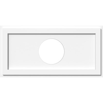 Médaillon de plafond contemporain en PVC de qualité architecturale 38 po x l 19 po x H 2 po x P 13 1/4 po x P 1 po