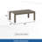 43" X 24" All-Weather Metal Outdoor Coffee Table With Wood-Look Top And Khaki Frame-797848747