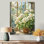 Hortensias dans la ferme serre I - reproduction d'art traditionnelle en métal, décoration murale en métal hydrangées