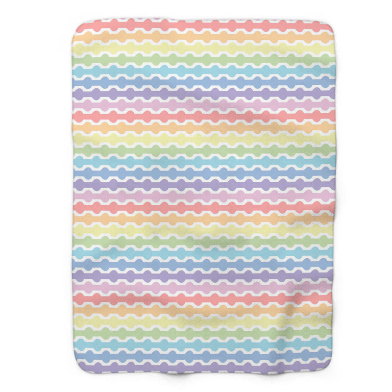 Pastel Hues - 1 pièce Sherpa Premium, Lit simple