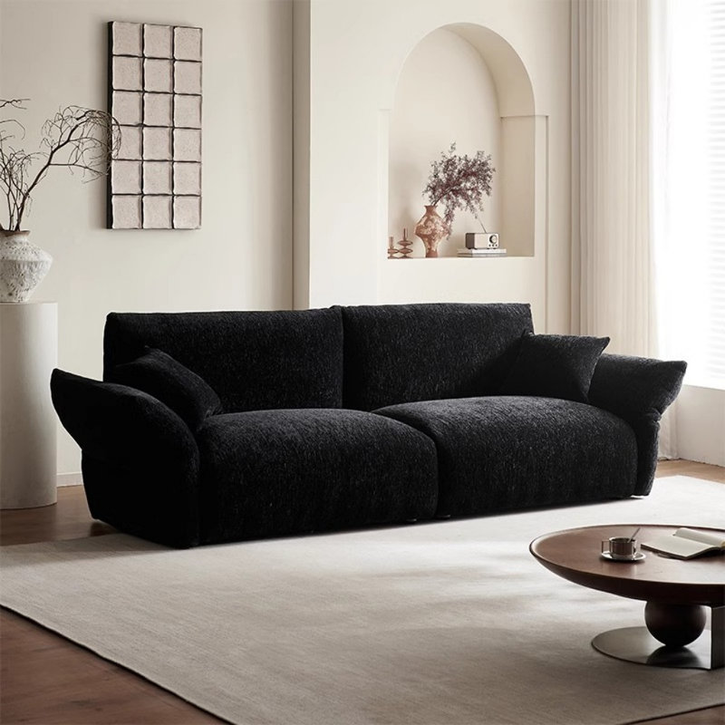 Modern Simple Light Luxury Sofa, Black