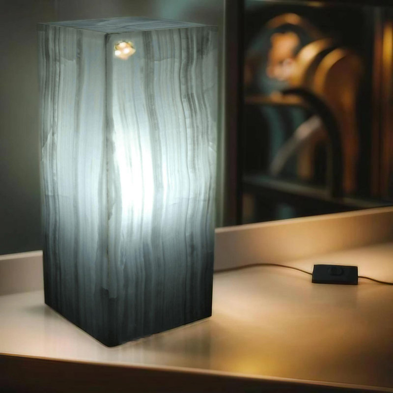 Lampe onyx à filament givré