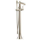 Flara Single Handle Floor Mount Freestanding Tub Filler with Handshower