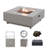 Ashton Propane Fire Pit Bundle 50” Outdoor Firepit 50,000 BTU Firepits for Outside with Windscreen, Tank Cover, Rain Cover, Converter Kit, Lava Rocks, Lid CSA Certified-113849935