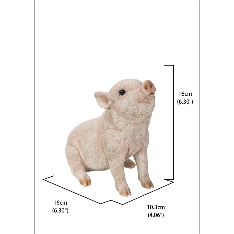 Bébé cochon assis, Rose