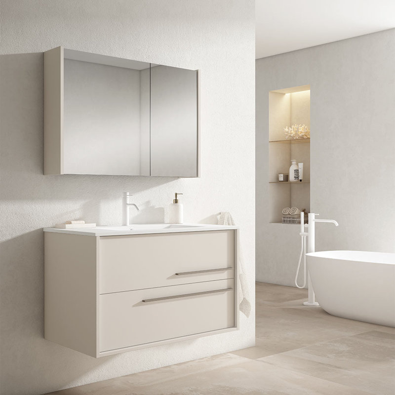 Meuble-lavabo de salle de bain Collection AQUA par DAX, L 40 po, Beige