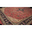 Tapis rouge / brun / beige en laine noué à la main