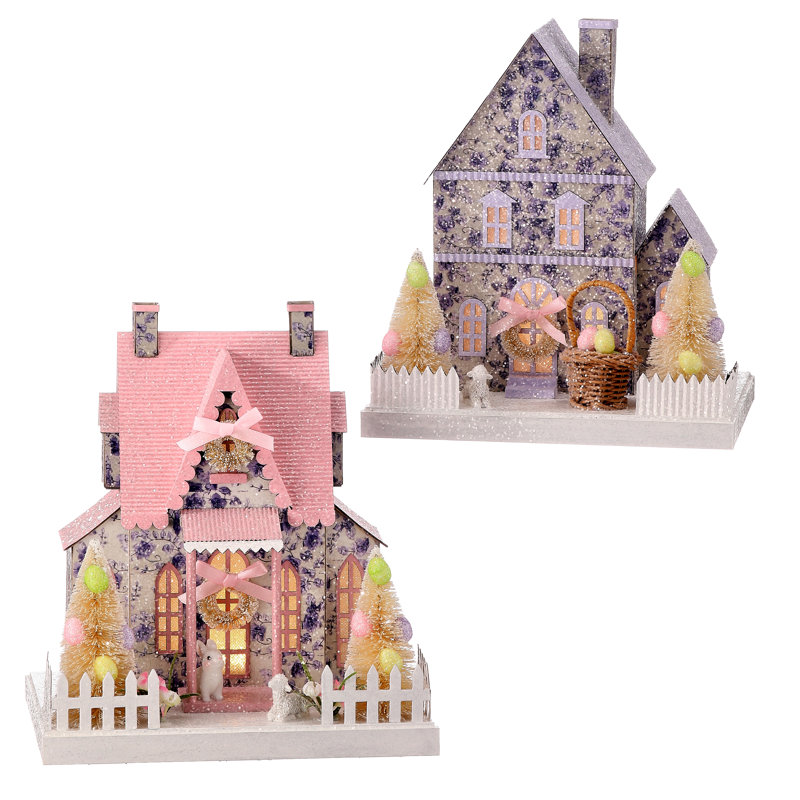 8"LED Cardboard Manor House 