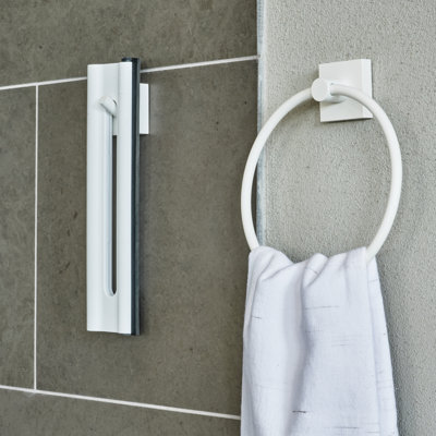 white shower squeegee ABS/silicone blade