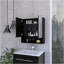 Pharmacie avec miroir Lexington, trois tablettes internes, finition wengé noir-142099360