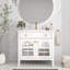 Meuble-lavabo autoportant avec tablette de rangement-1993874141